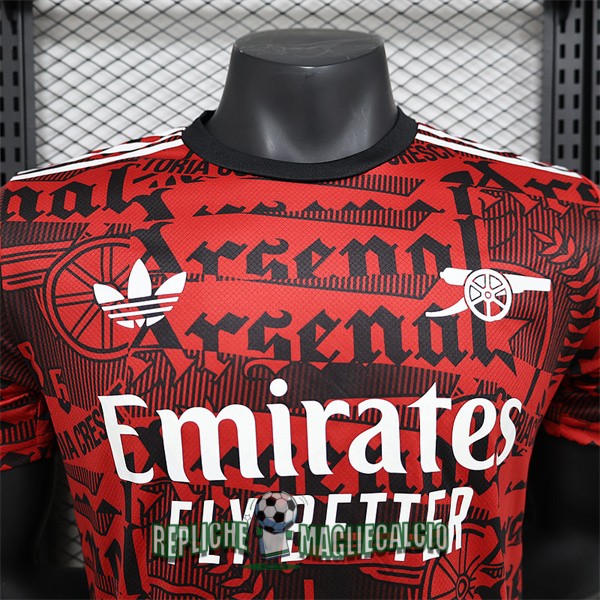 maglia arsenal edizione speciale versione player rojo nero 2024-2025 - immagine 2