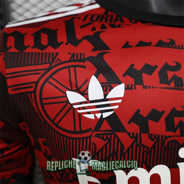 maglia arsenal edizione speciale versione player rojo nero 2024-2025 - immagine 4