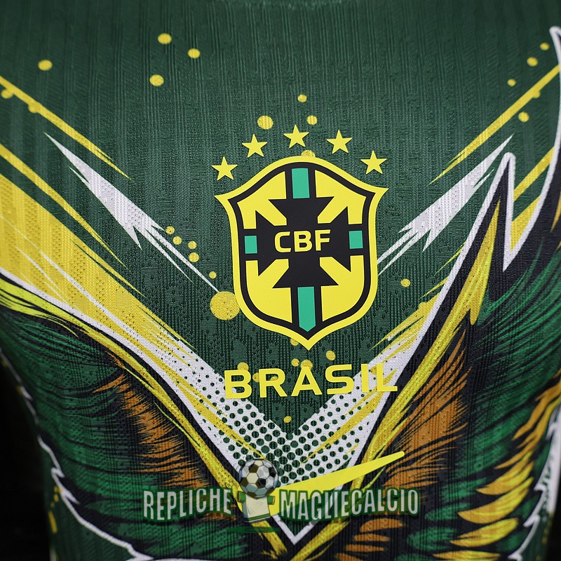 maglia brasile edizione speciale versione player verde giallo 2024-2025 - immagine 3