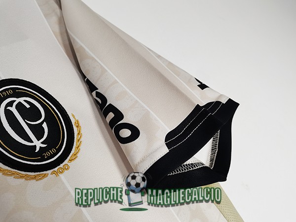 maglia corinthians vintage edizione commemorativa 100th giallo chiaro 2010 - immagine 2