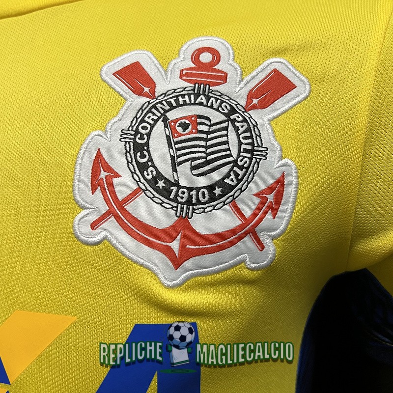 maglia corinthians vintage portiere giallo 2014-2015 (1) - immagine 2