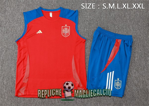 spagna maglia set completo rojo blu 2024-2025 - immagine 5