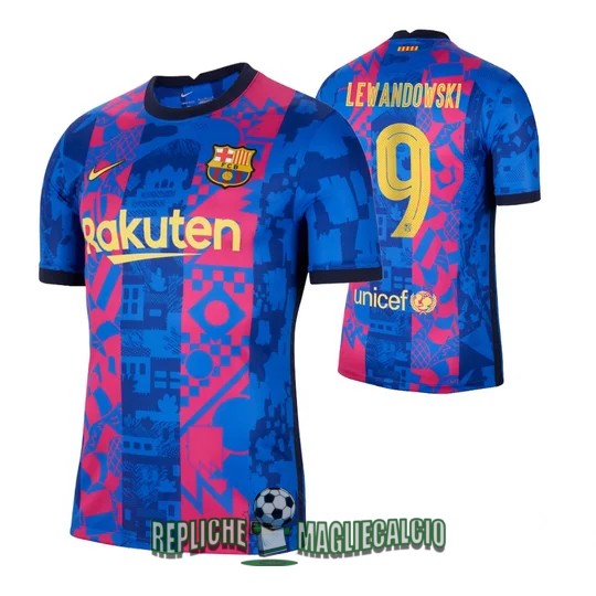 terza maglia barcellona lewandowski 9 2021-2022