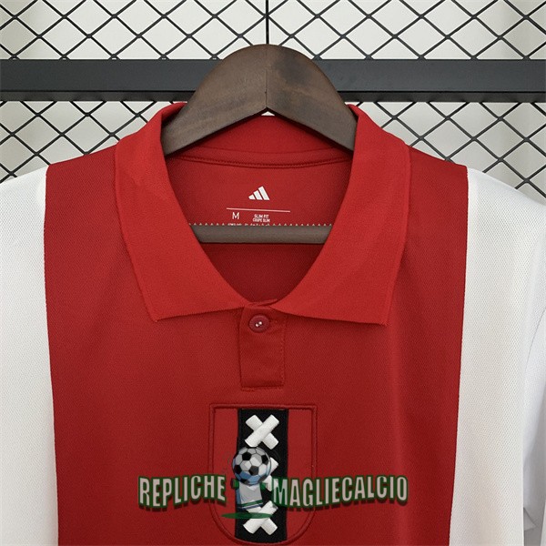 maglia ajax 125 anniversario edizione rojo bianco manica lunga 2025-2026 - immagine 2