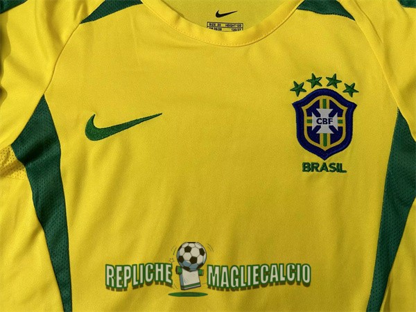 maglia brasile bambino manica lunga vintage prima 2002 - immagine 4