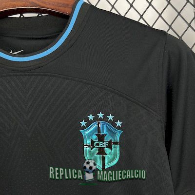 maglia brasile vintage edizione speciale nero charles oliveira 2022-2023 - immagine 4