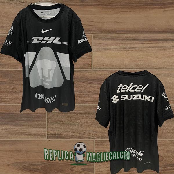 maglia pumas unam portiere versione player nero 2025-2026
