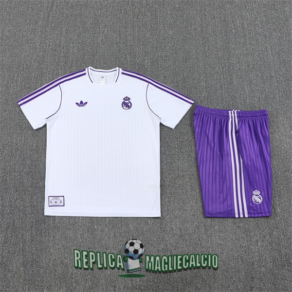 maglia real madrid formazione set completo bianco viola 2025-2026 - immagine 2